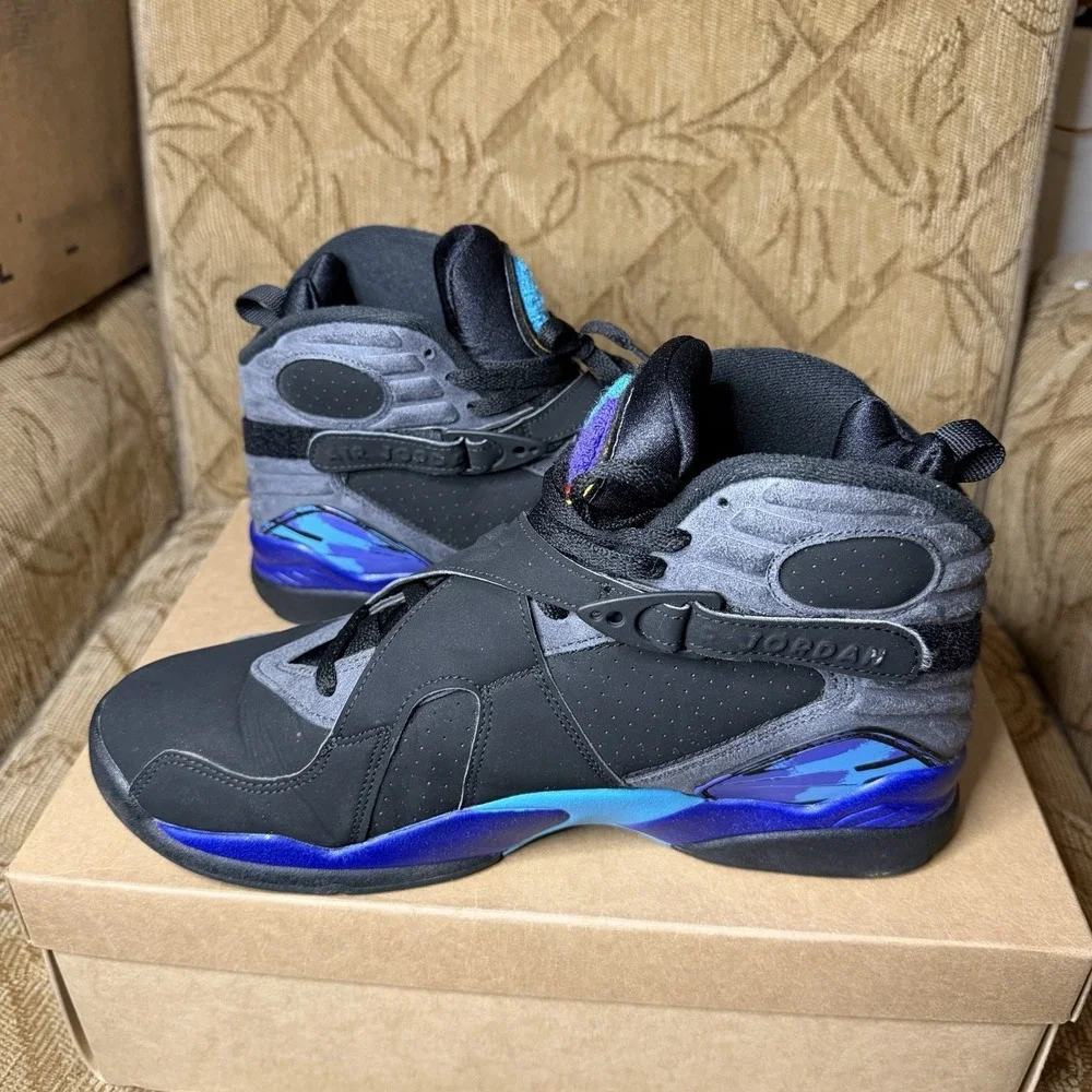 Nike Jordan Air Jordan 8 Retro Aqua Black Blue 2015 305381-025 Men's Size 11